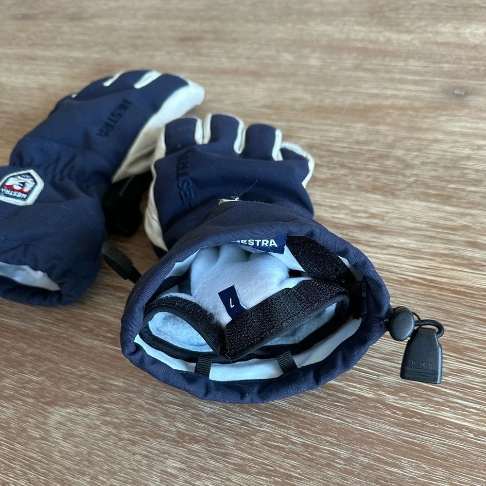 Hestra Army Leather Heli Ski Jr. Kids Ski Gloves
